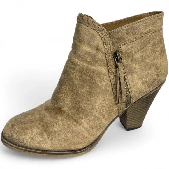 Maurices Faux Leather Brown Western Ankle Boots Women's 10 - Picture 4 of 11